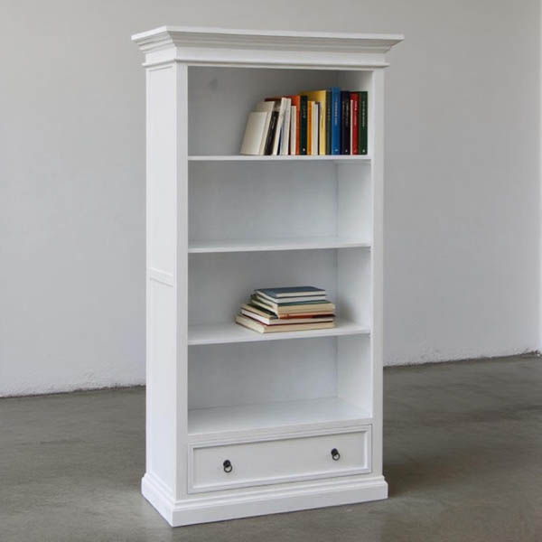 white bookcase